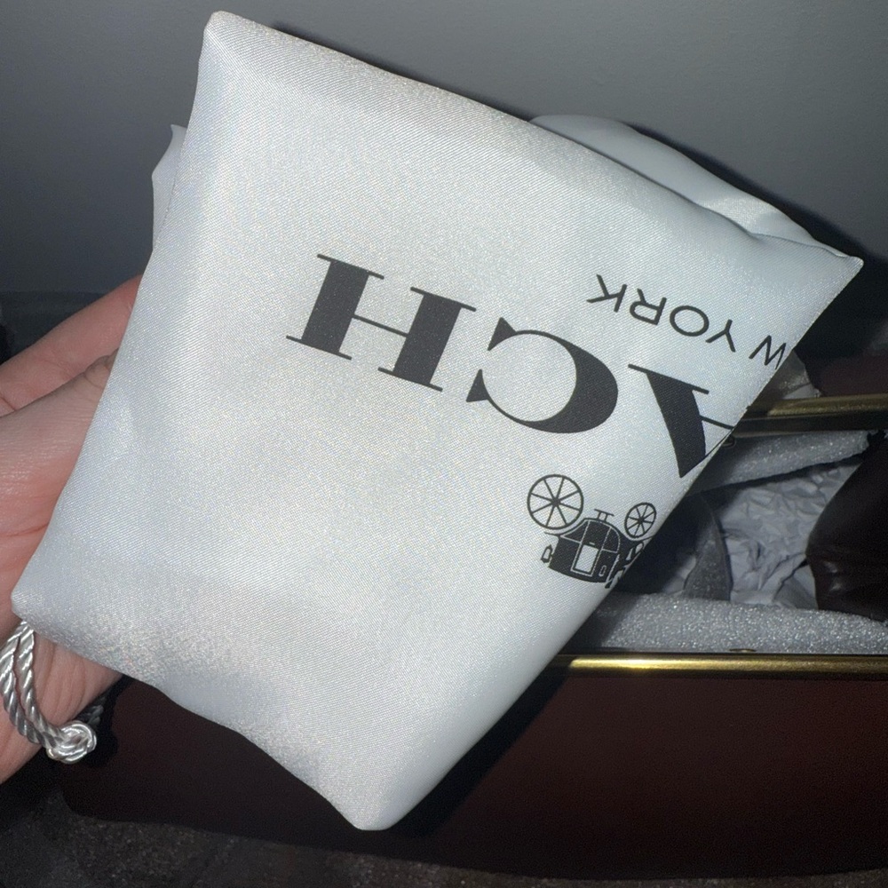 Coach Brown and Gold Clutch Wristlet - Picture 3 of 6